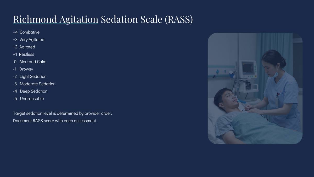 ICU bundle — Richmond Agitation Sedation Scale (RASS) reference