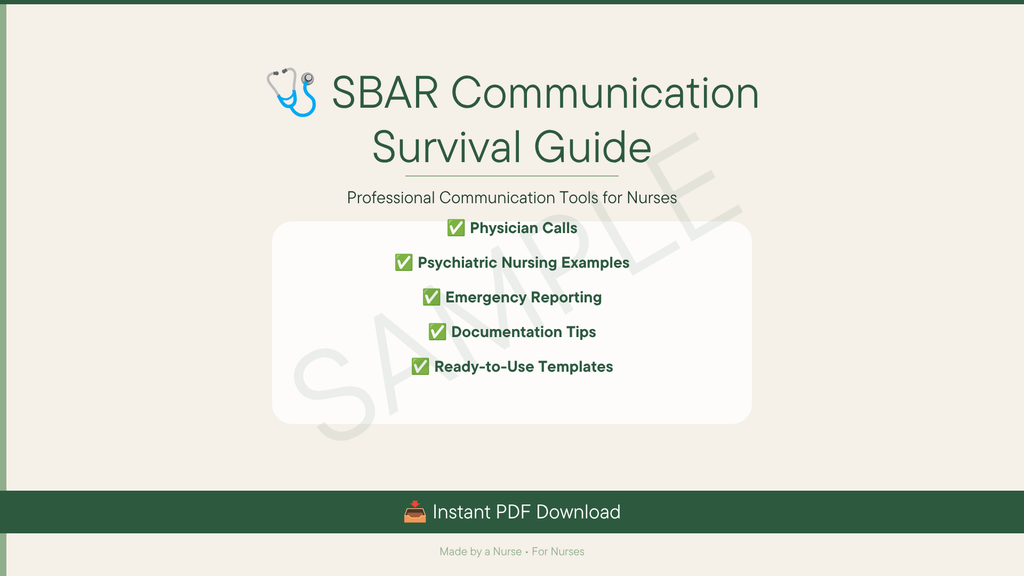 SBAR Communication Survival Guide