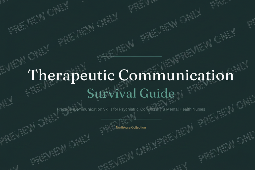 Therapeutic Communication Survival Guide