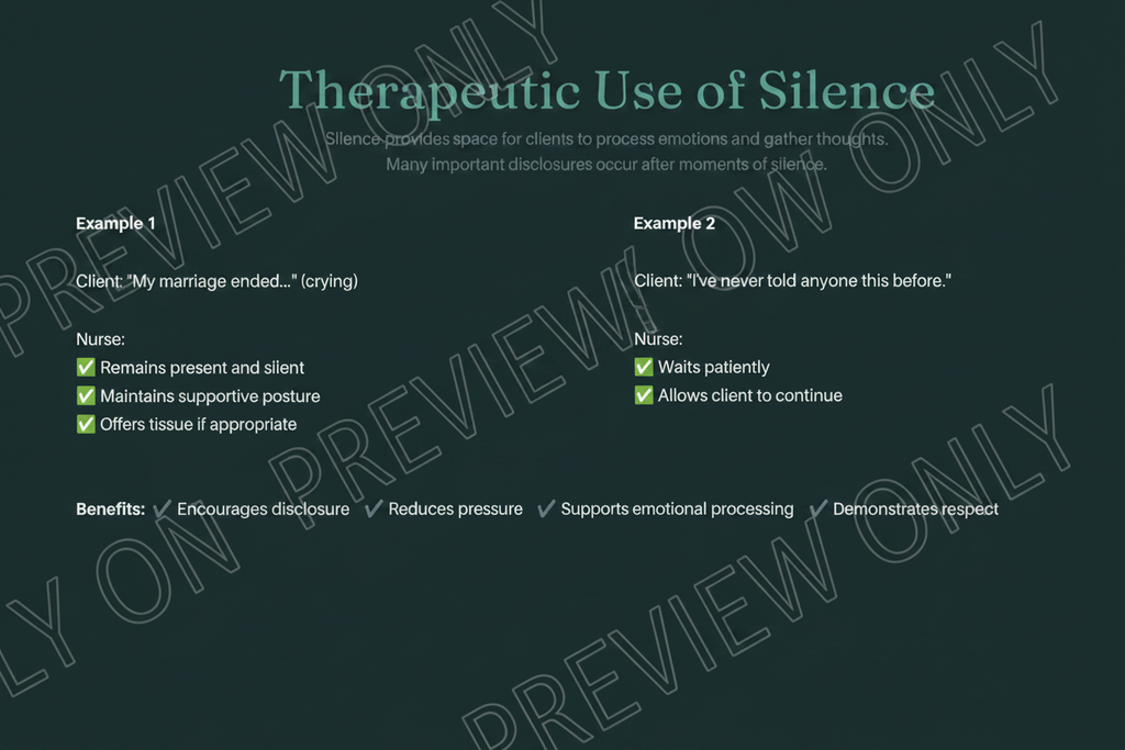 Therapeutic Communication Survival Guide
