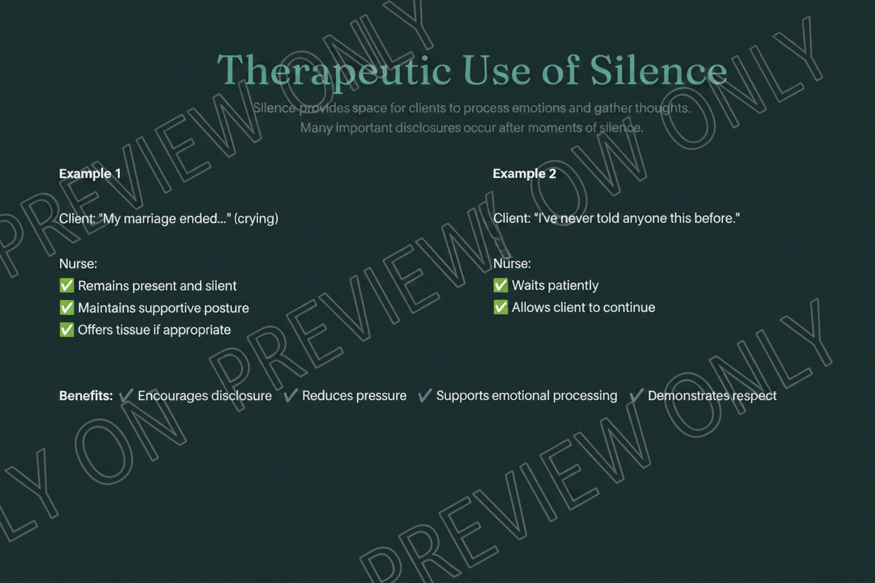 Therapeutic Communication Survival Guide