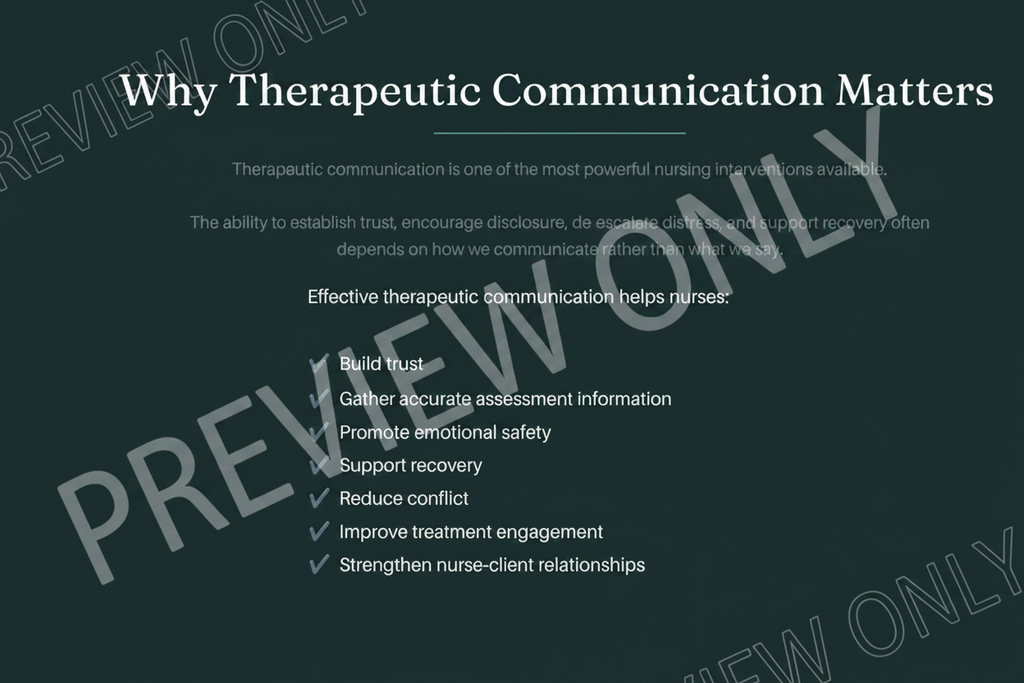 Therapeutic Communication Survival Guide