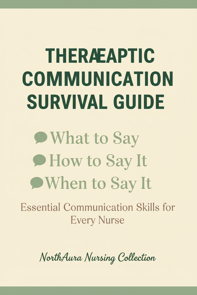 Therapeutic Communication Survival Guide cover – NorthAura Nursing Collection